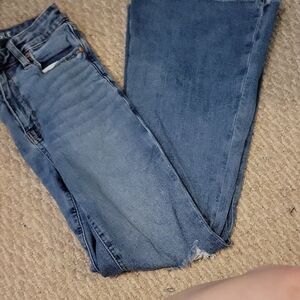 American Eagle Blue Denim Jeans - Super High Rise Flare